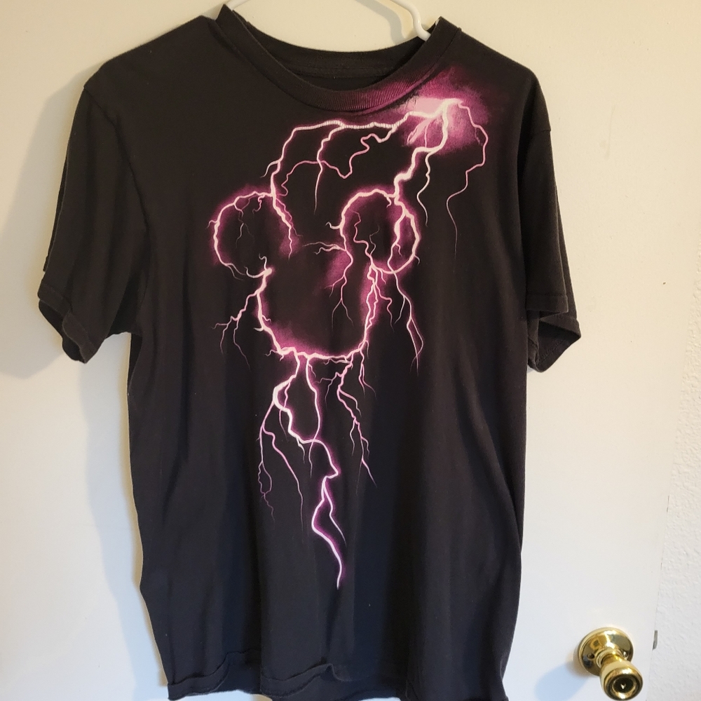 Disney Parks Mickey Mouse Lightning Shirt tee
